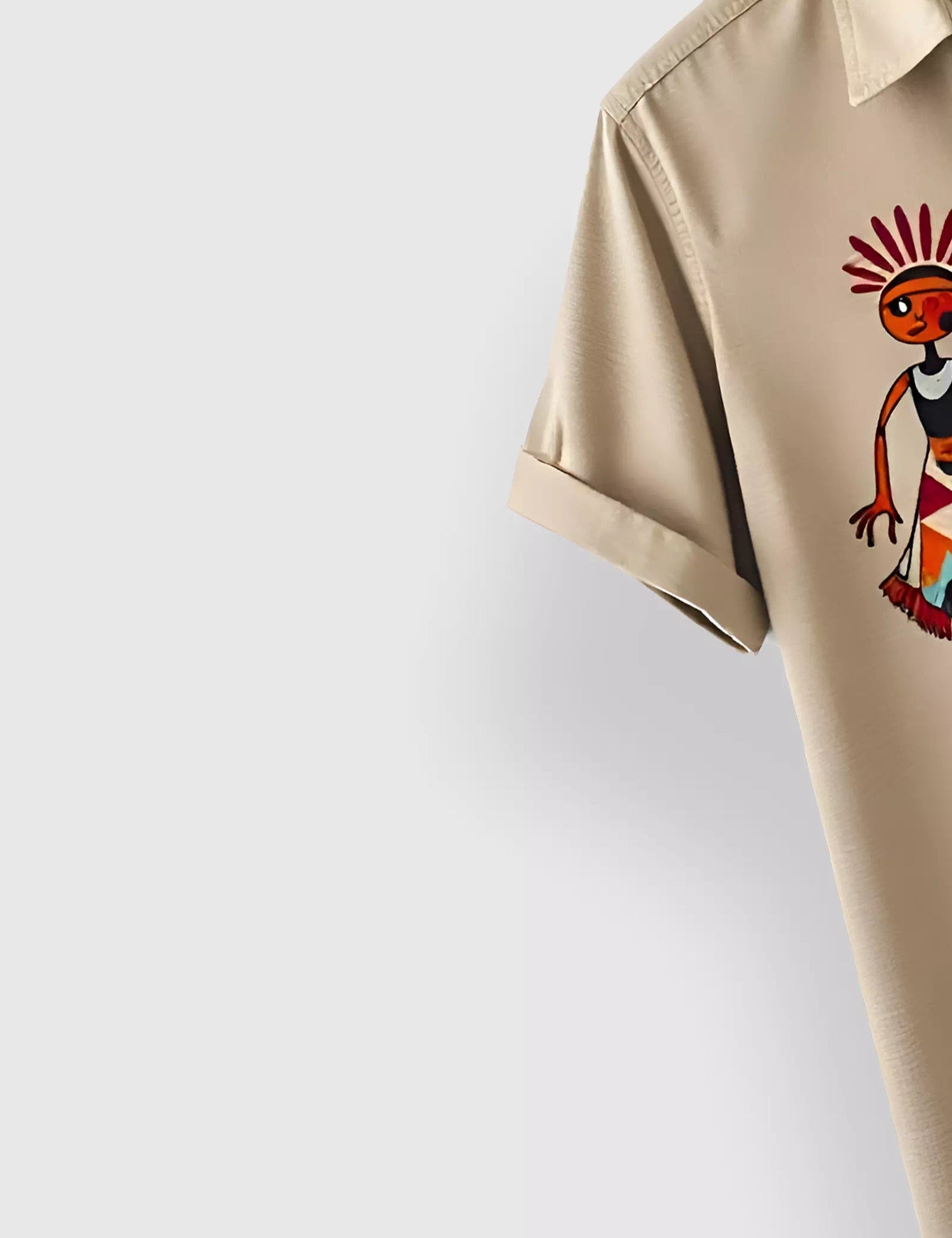 PITCH BLOCK DANCE DESIGNER MEN'S HALF SLEEVES PRINTED SHIRT