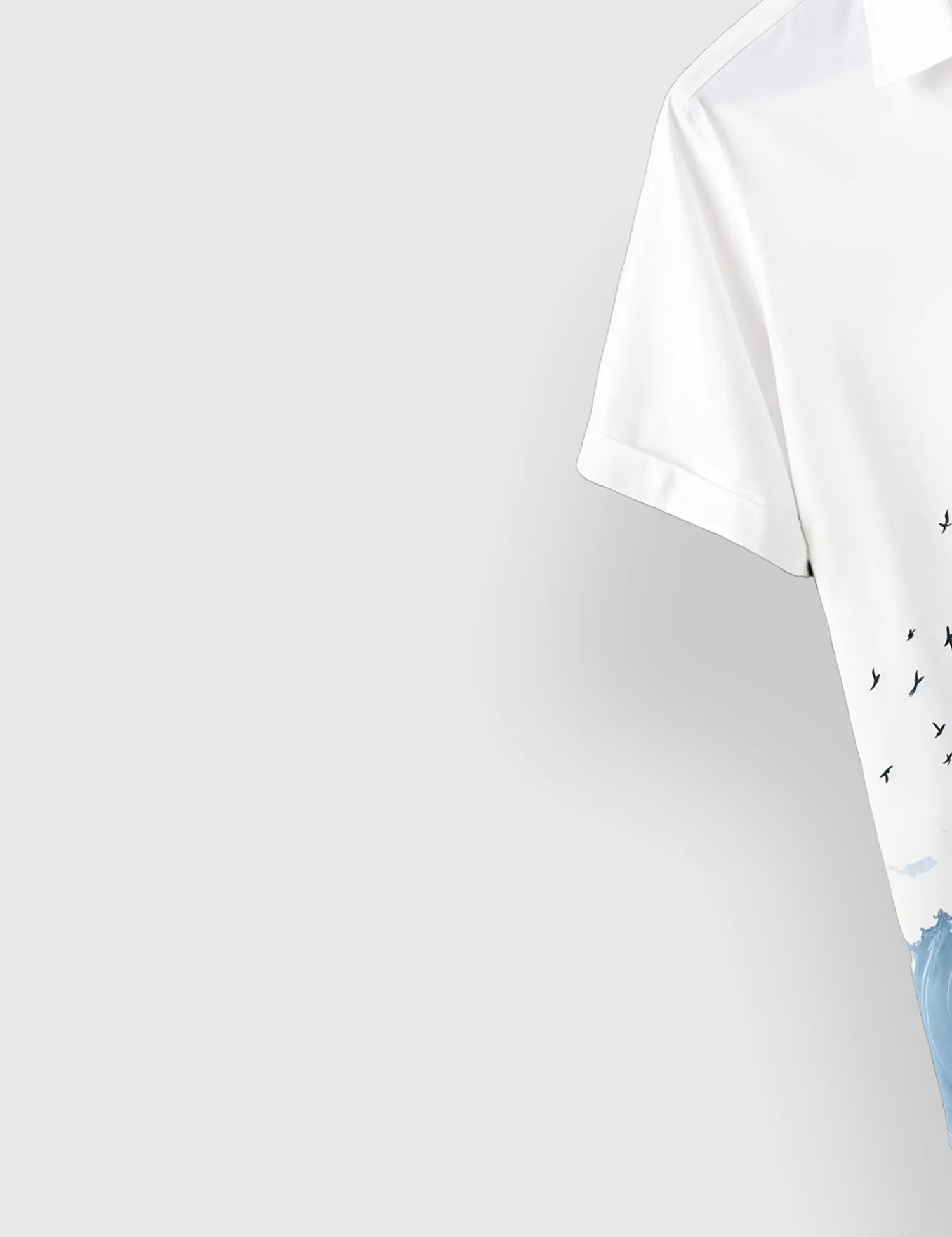 BLUE SHADE MEN'S HALF SLEEVES PRINTED SHIRT